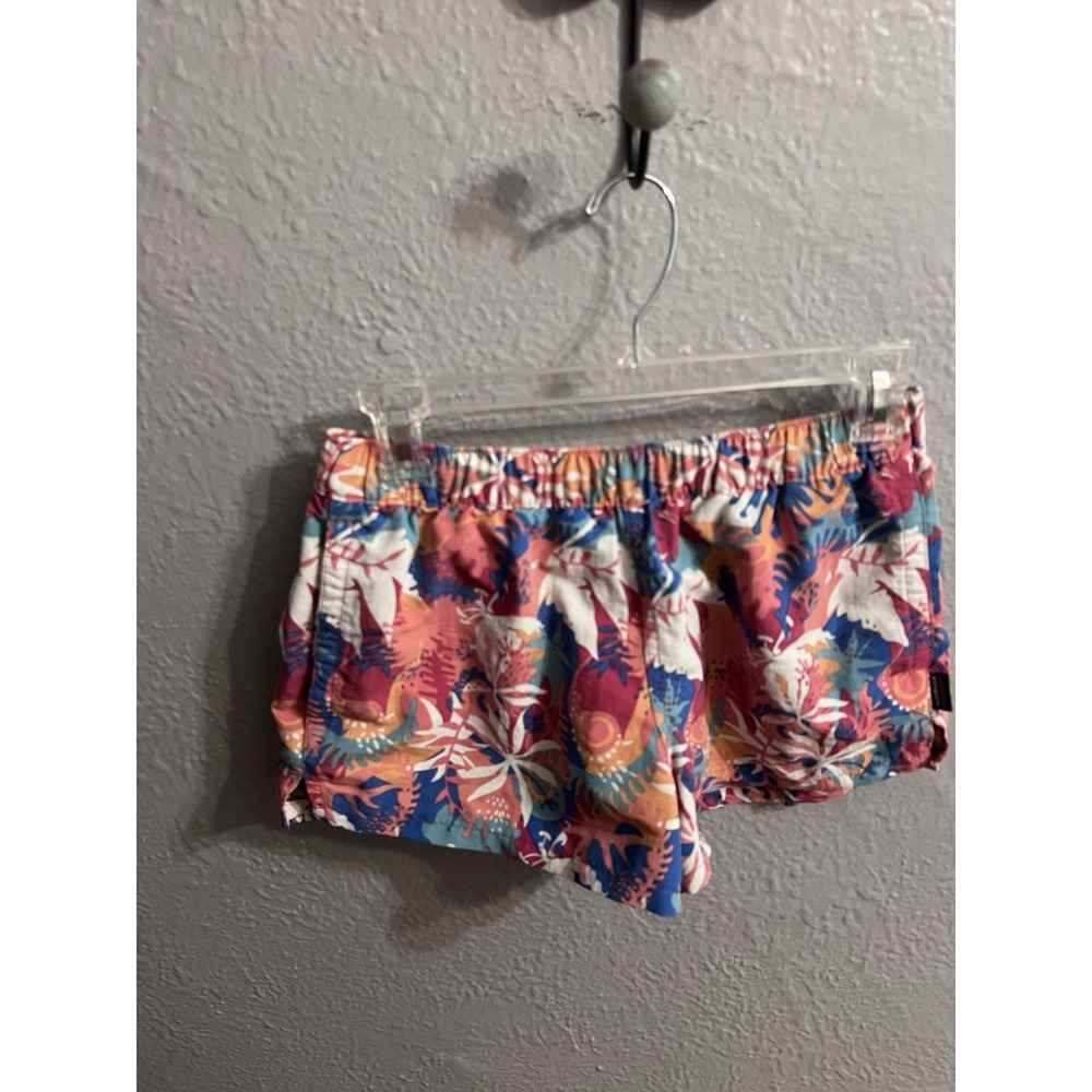 Patagonia Women Size Small Nylon Floral Wild Waratah Reef Pink Shorts